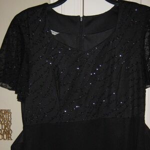Elegant, Glittery, Floor-Length, Black, Formal gown